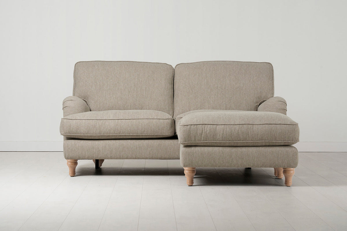 Model 15 2 Seater Sofa with Ottoman, Oak / Pumice