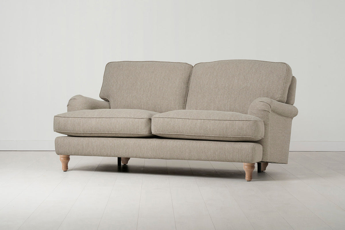 Model 15 2 Seater Sofa with Ottoman, Oak / Pumice