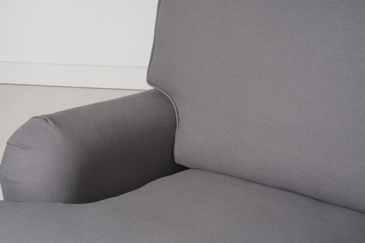 Model 15 2 Seater Sofa with Ottoman, Oak / Risso