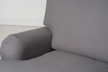 Model 15 2 Seater Sofa with Ottoman, Oak / Risso