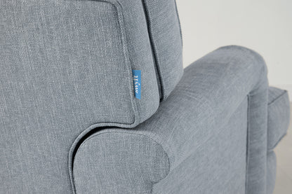 Model 15 2 Seater Sofa, Oak / Seaglass