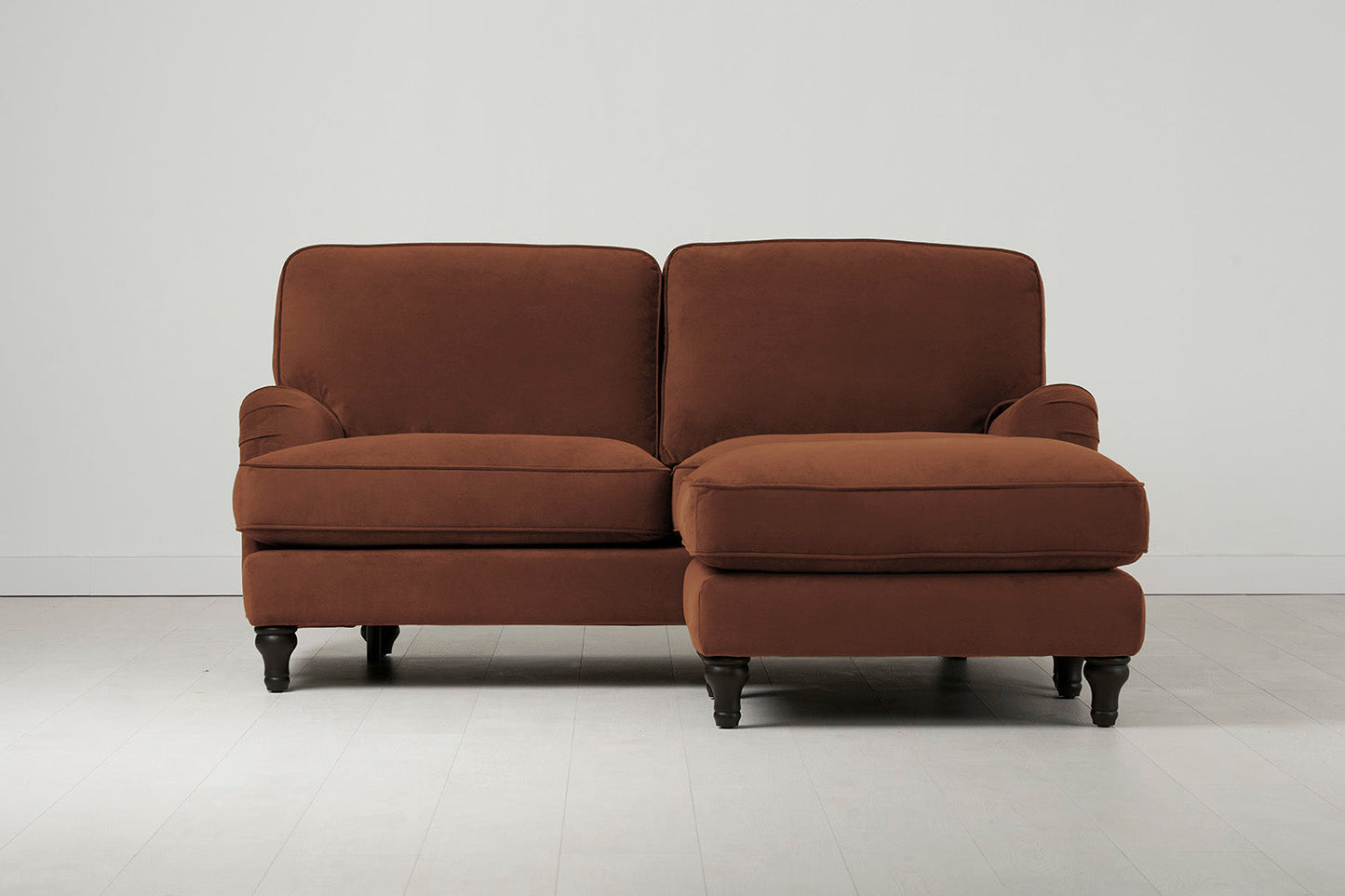 Model 15 2 Seater Sofa with Ottoman, Umber