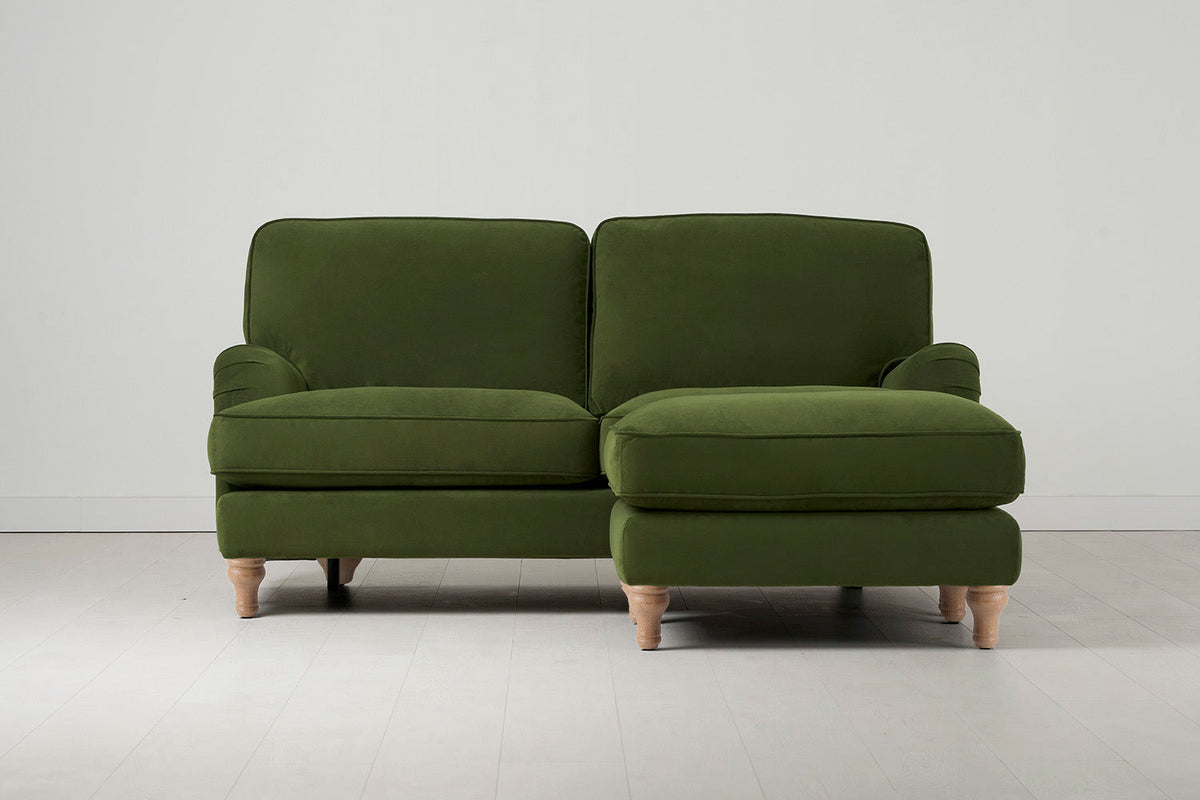 Model 15 2 Seater Sofa with Ottoman, Oak / Vine