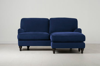 2-Seater Sofa in blue velvet