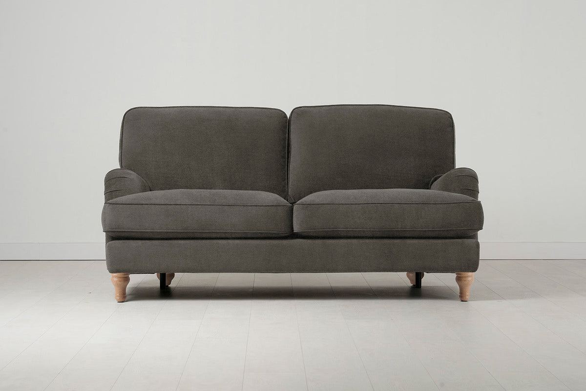 Model 15 2 Seater Sofa with Ottoman, Oak / Mink