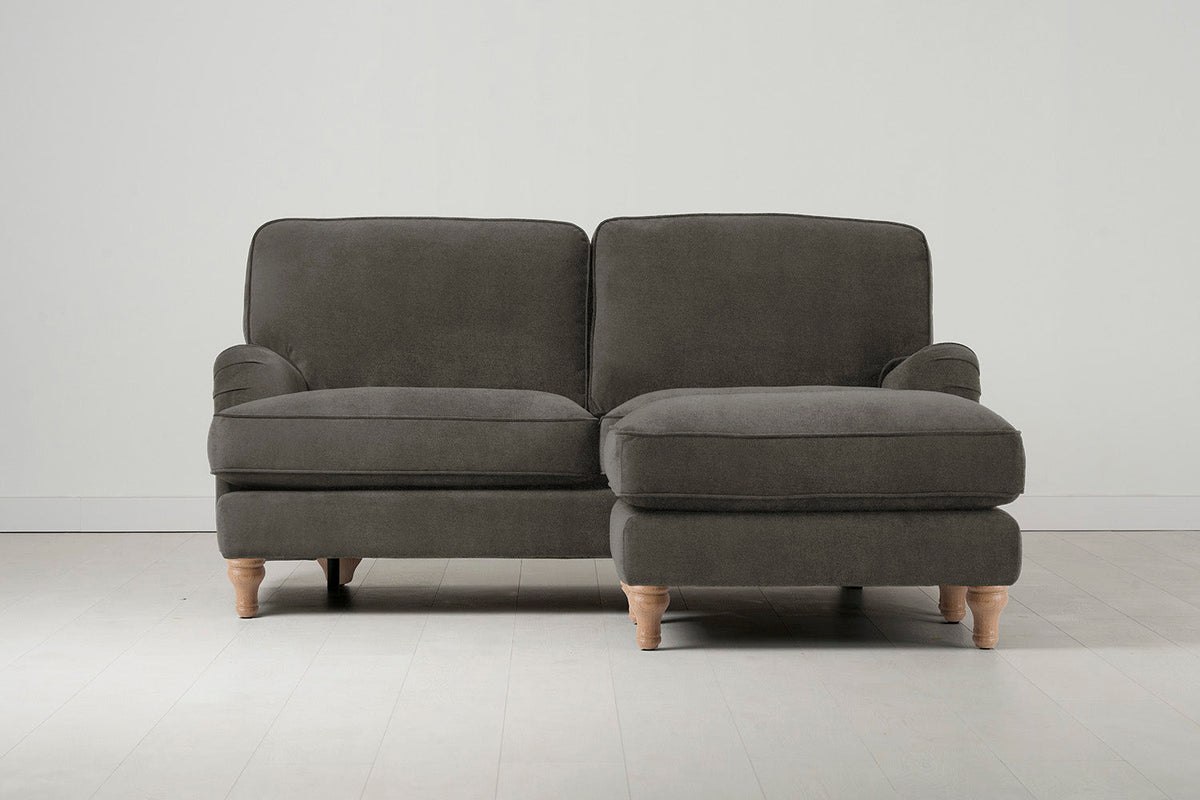 Model 15 2 Seater Sofa with Ottoman, Oak / Mink