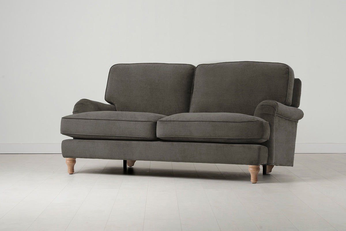 Model 15 2 Seater Sofa with Ottoman, Oak / Mink