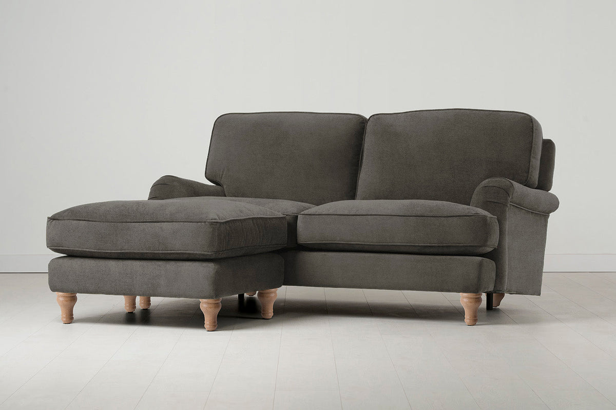 Model 15 2 Seater Sofa with Ottoman, Oak / Mink