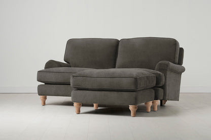 Model 15 2 Seater Sofa with Ottoman, Oak / Mink