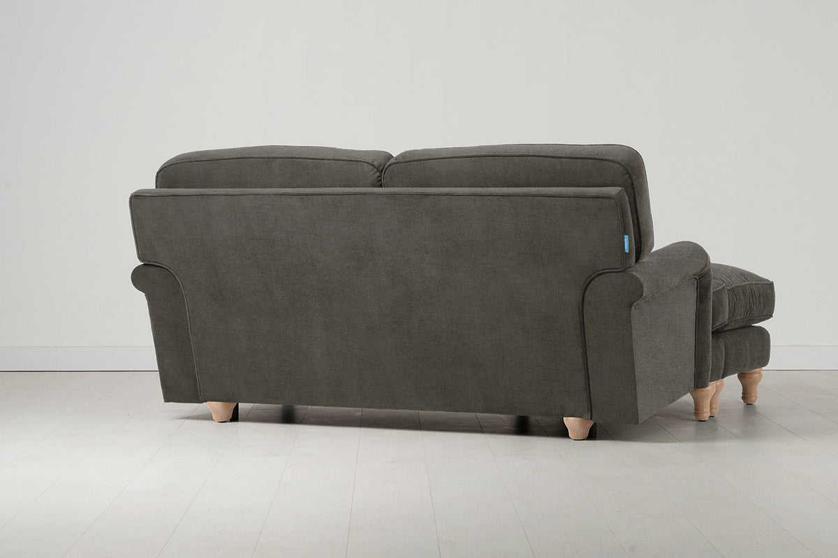Model 15 2 Seater Sofa with Ottoman, Oak / Mink
