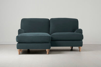 Model 15 2 Seater Sofa with Ottoman, Oak / Petrol