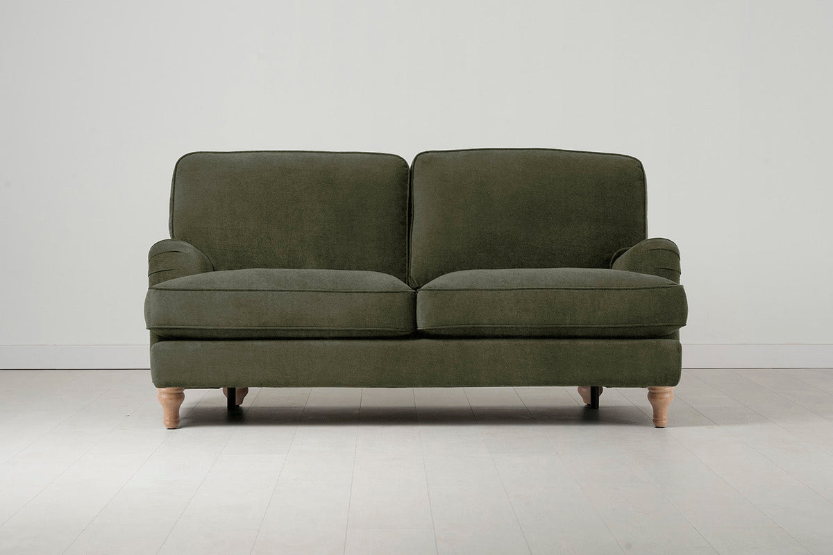 Model 15 2 Seater Sofa with Ottoman, Oak / Pine