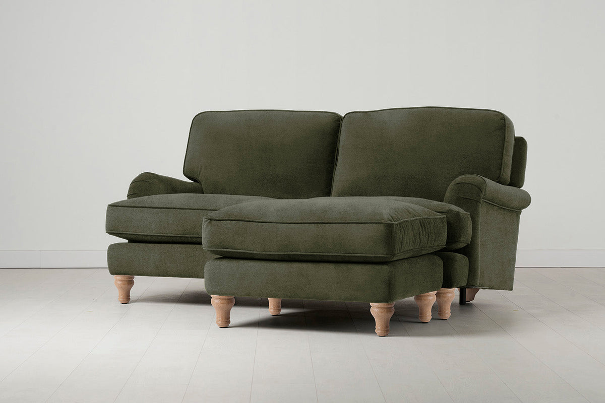Model 15 2 Seater Sofa with Ottoman, Oak / Pine