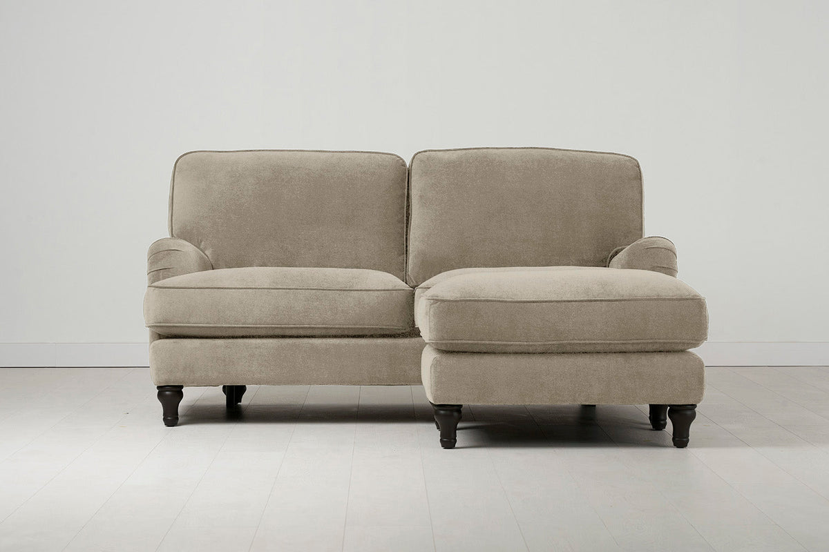 Model 15 2 Seater Sofa with Ottoman, Flax