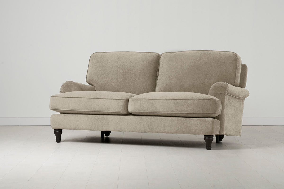 Model 15 2 Seater Sofa with Ottoman, Flax