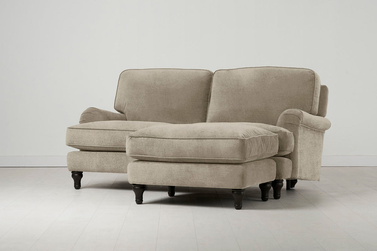 Model 15 2 Seater Sofa with Ottoman, Flax