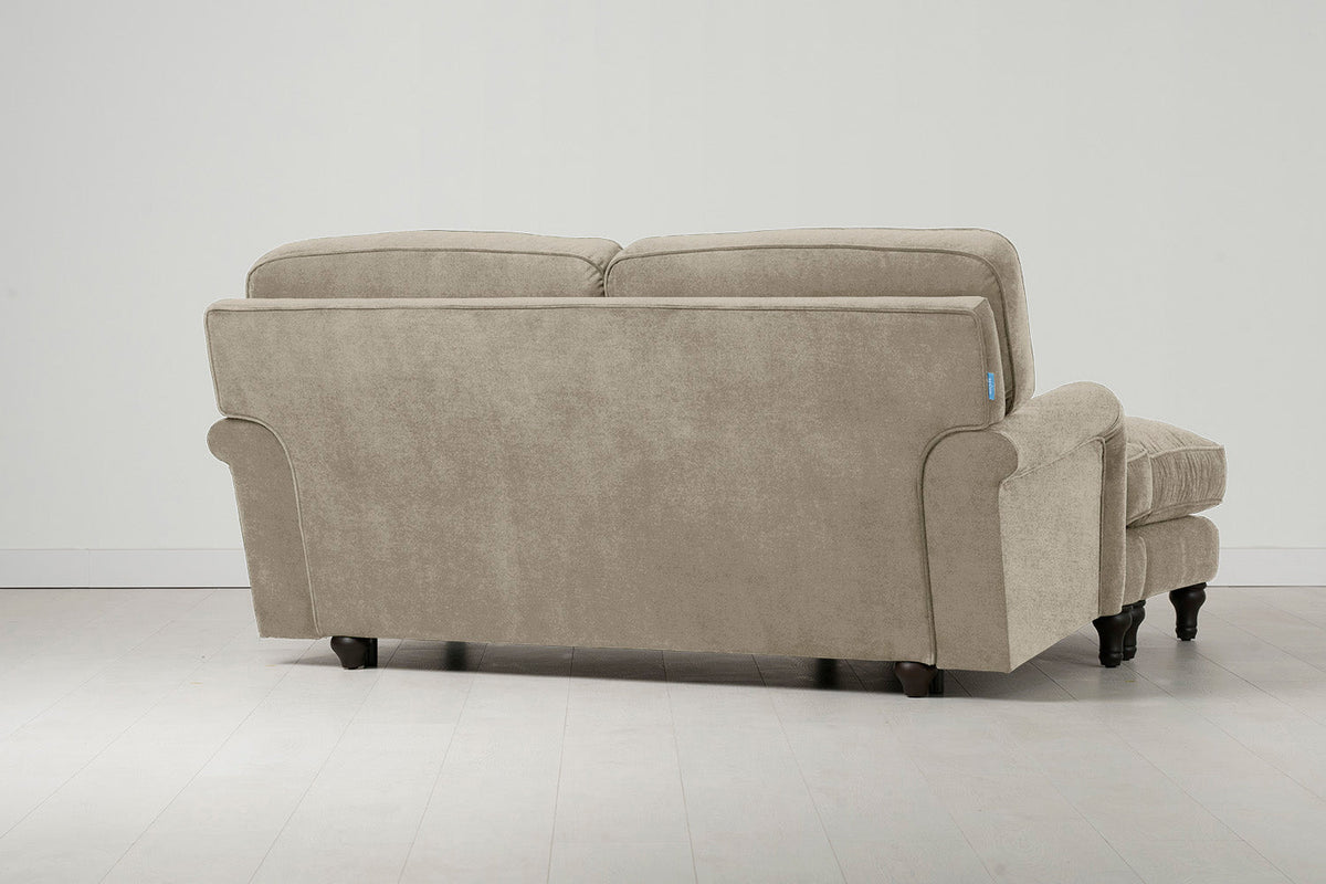 Model 15 2 Seater Sofa with Ottoman, Flax
