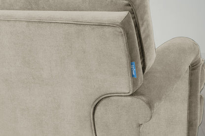 Model 15 2 Seater Sofa with Ottoman, Flax