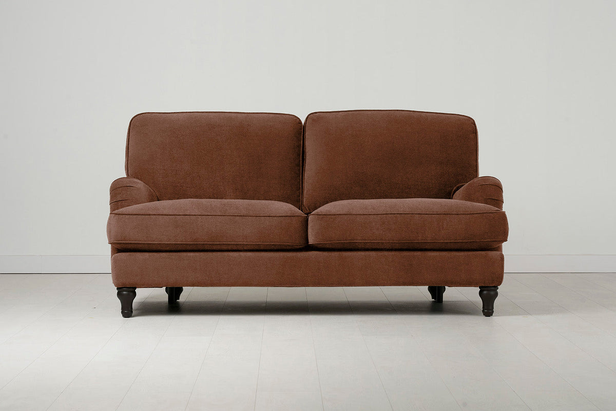 Model 15 2 Seater Sofa with Ottoman, Russet