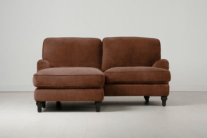 Model 15 2 Seater Sofa with Ottoman, Russet