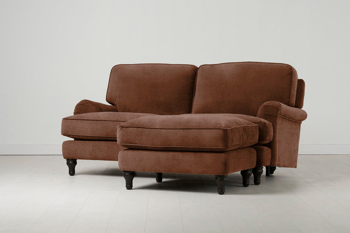 Model 15 2 Seater Sofa with Ottoman, Russet