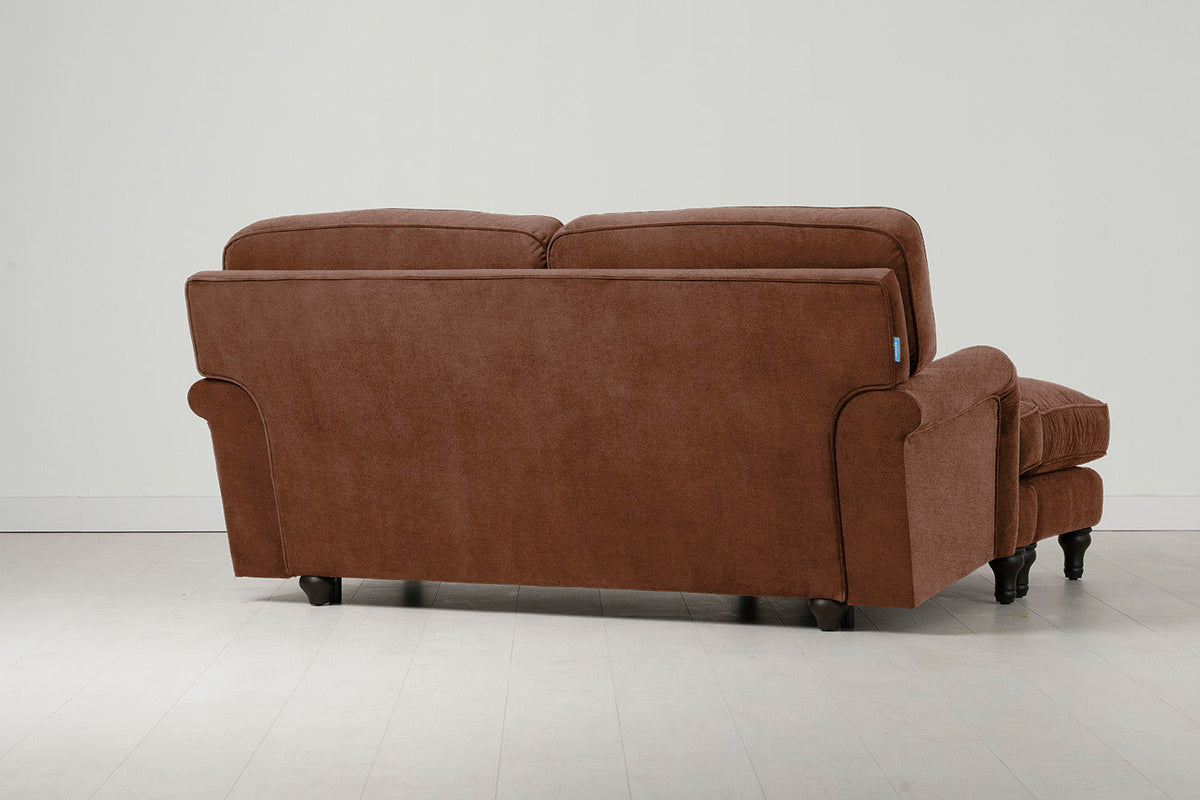 Model 15 2 Seater Sofa with Ottoman, Russet
