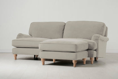 Model 15 3 Seater Sofa with Ottoman, Oak / Bone