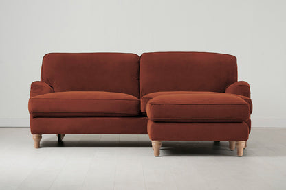 Model 15 3 Seater Sofa with Ottoman, Oak / Brick