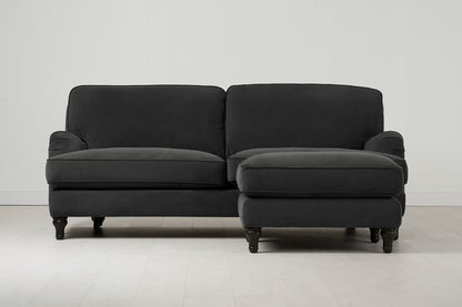 Model 15 3 Seater Sofa with Ottoman, Charcoal