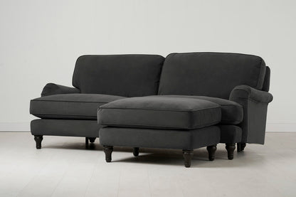 Model 15 3 Seater Sofa with Ottoman, Charcoal
