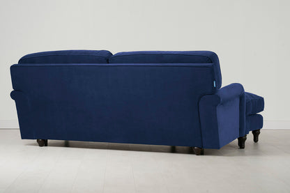 Model 15 3 Seater Sofa with Ottoman, Indigo