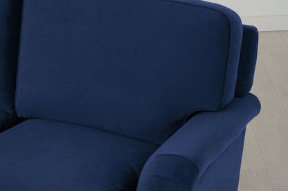 Model 15 3 Seater Sofa with Ottoman, Indigo