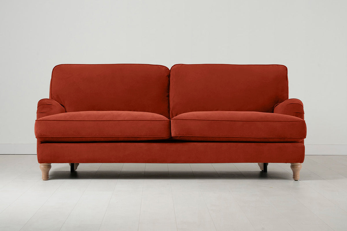 Model 15 3 Seater Sofa, Oak / Paprika