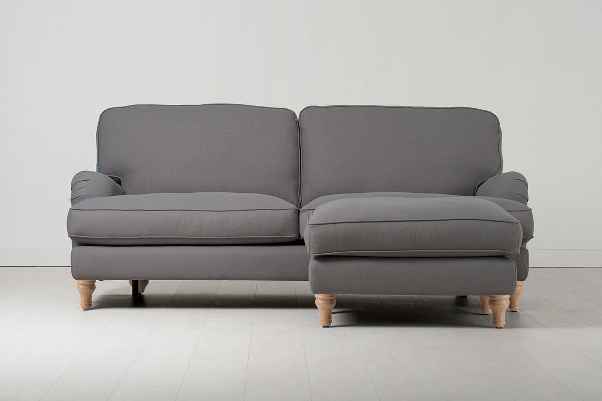 Model 15 3 Seater Sofa with Ottoman, Oak / Risso