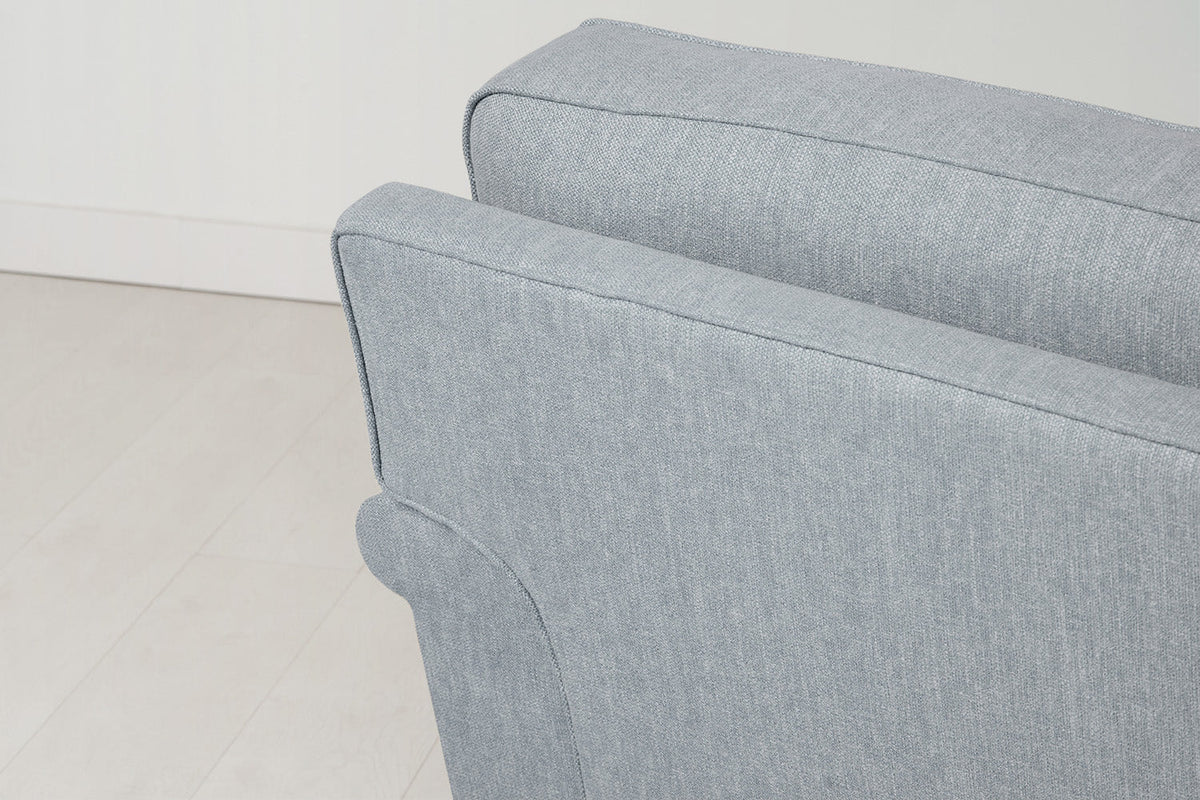 Model 15 3 Seater Sofa with Ottoman, Oak / Seaglass