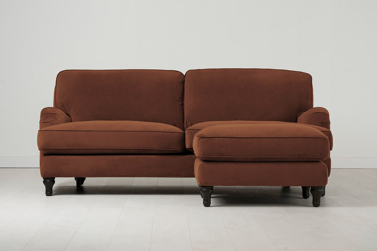 Model 15 3 Seater Sofa with Ottoman, Umber