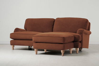 Model 15 3 Seater Sofa with Ottoman, Oak / Umber