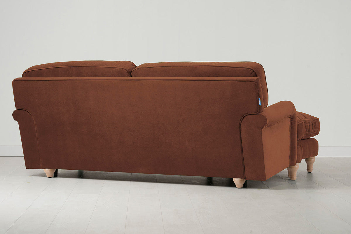 Model 15 3 Seater Sofa with Ottoman, Oak / Umber