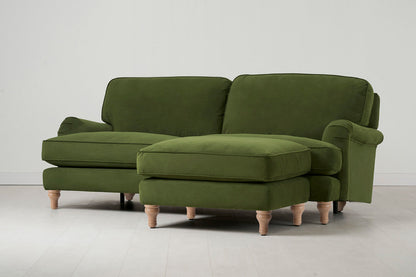 Model 15 3 Seater Sofa with Ottoman, Oak / Vine