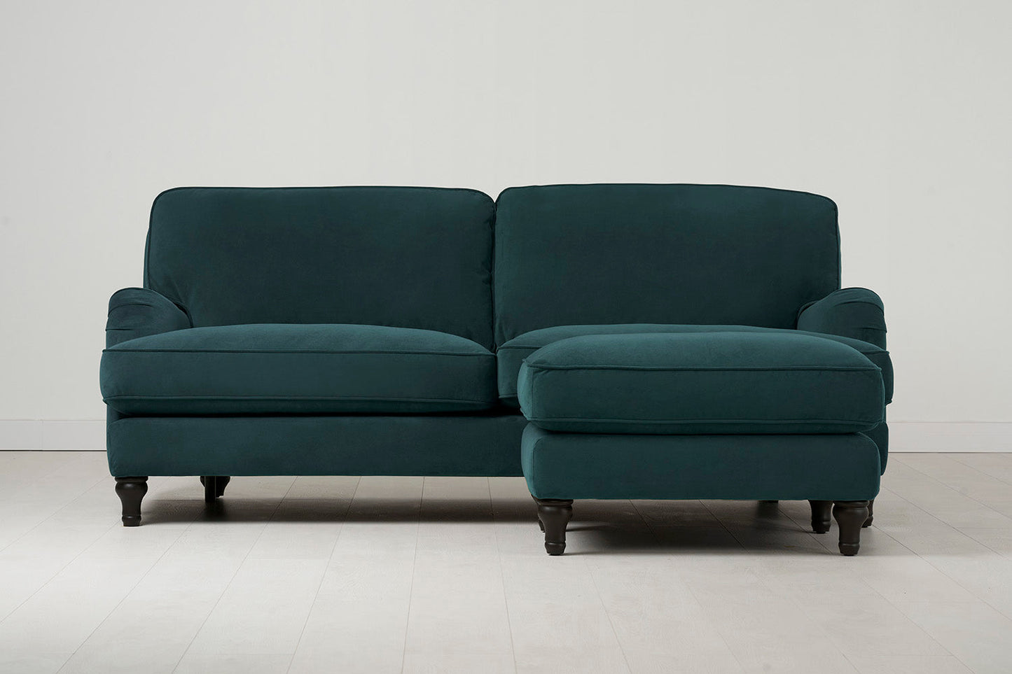 Model 15 3 Seater Sofa with Ottoman, Kingfisher