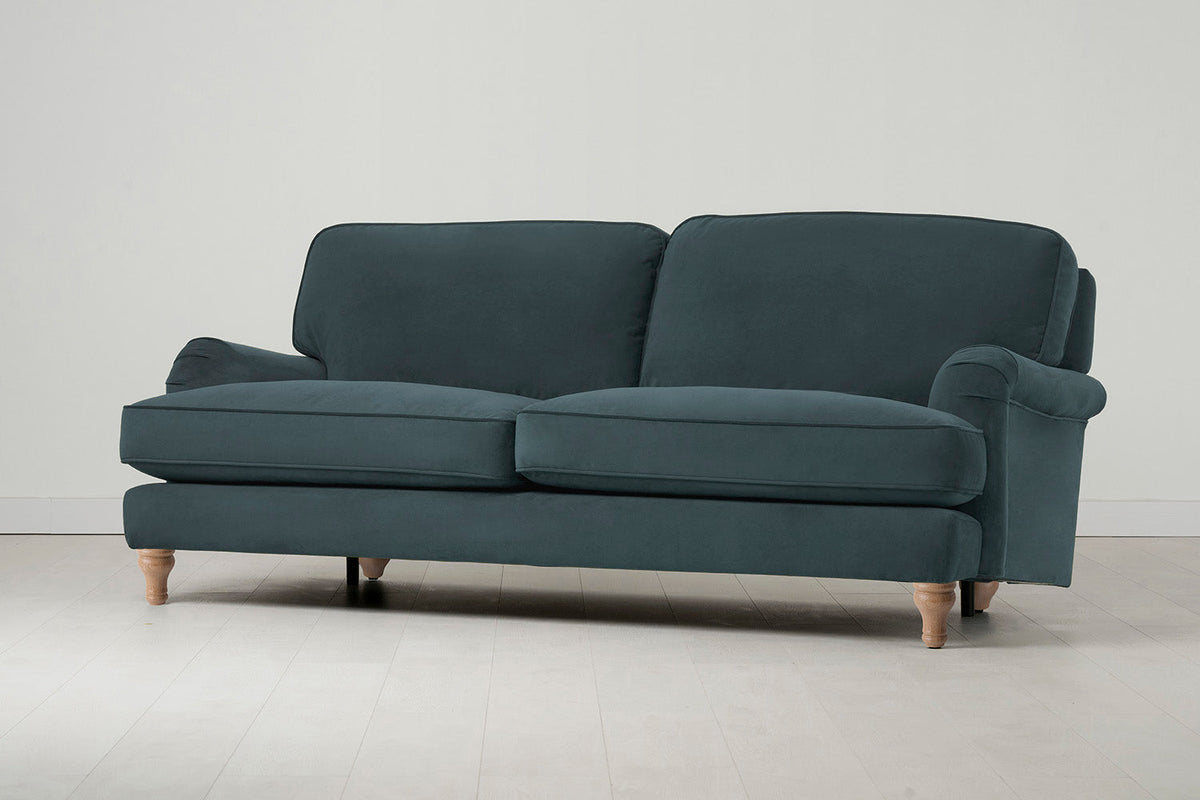 Model 15 3 Seater Sofa, Oak / Petrol