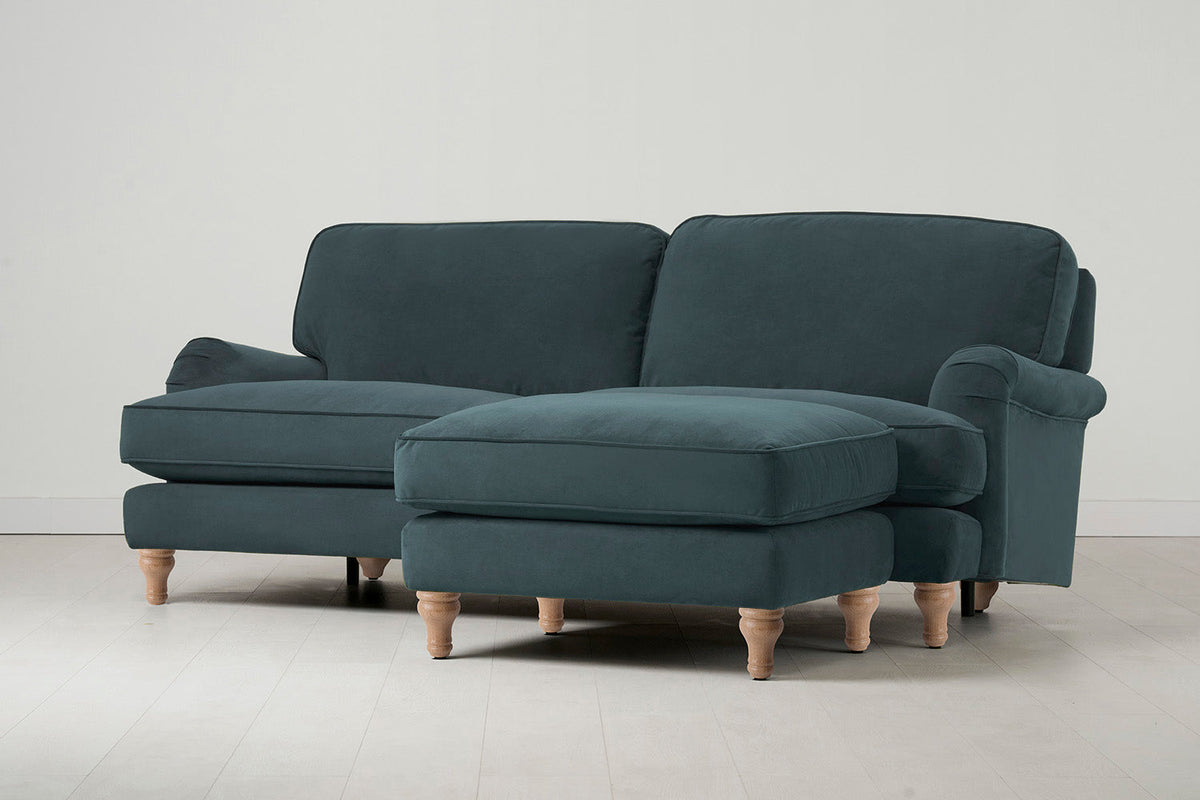 Model 15 3 Seater Sofa, Oak / Petrol