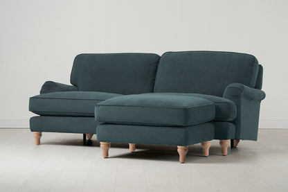 Model 15 3 Seater Sofa, Oak / Petrol