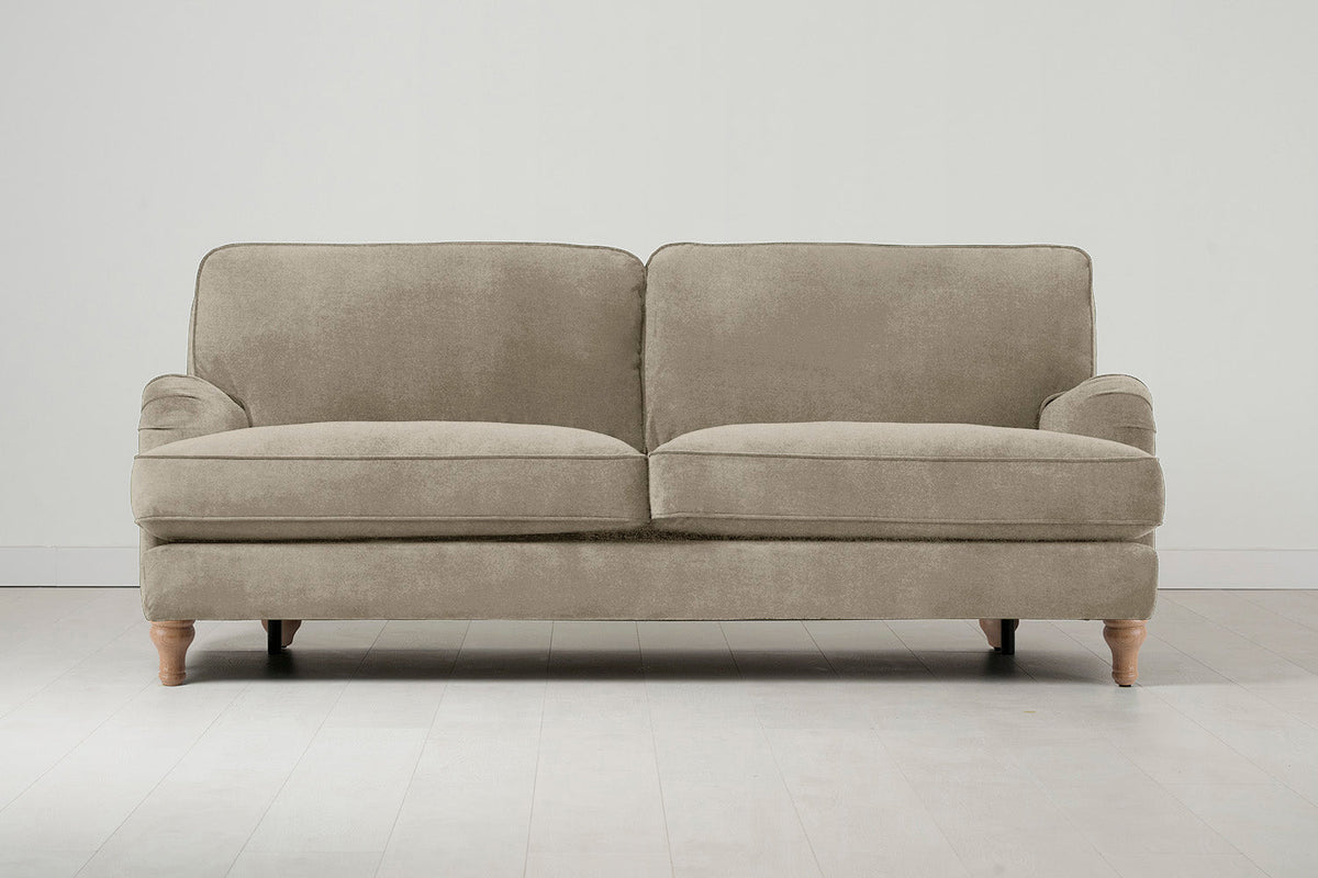 Model 15 3 Seater Sofa with Ottoman, Oak / Flax