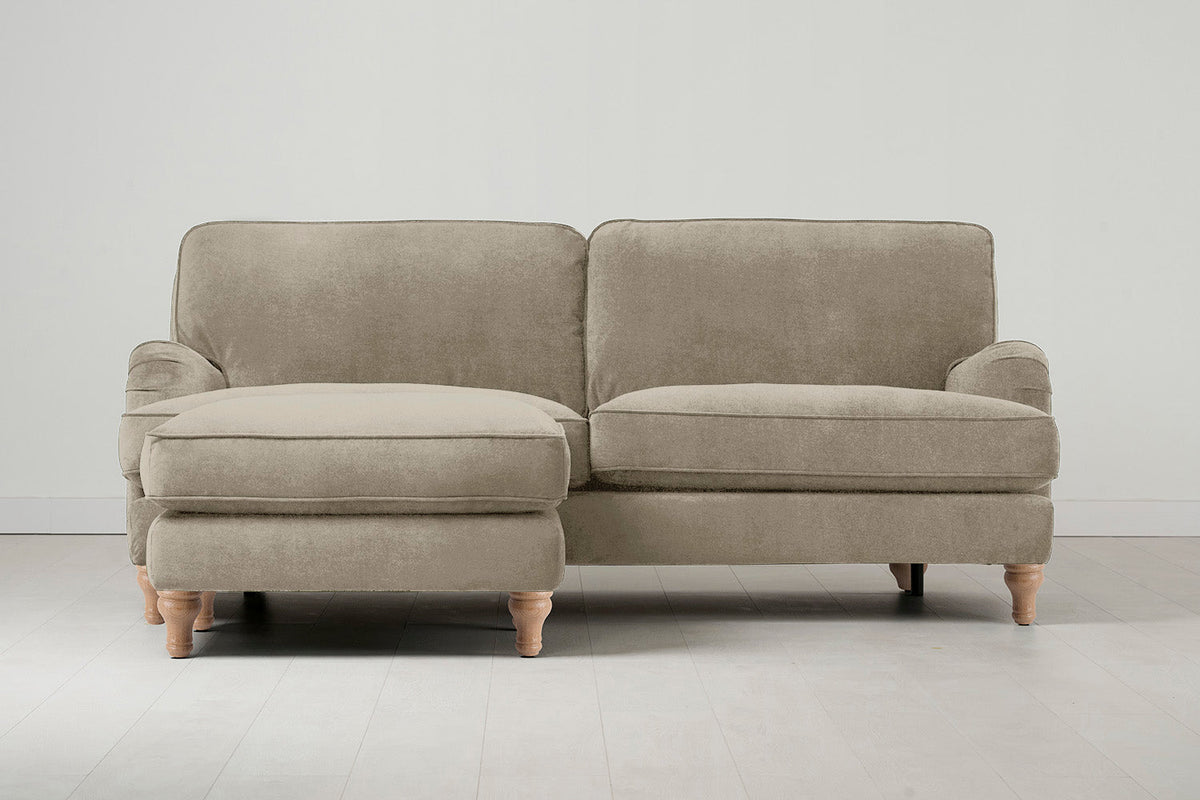 Model 15 3 Seater Sofa with Ottoman, Oak / Flax