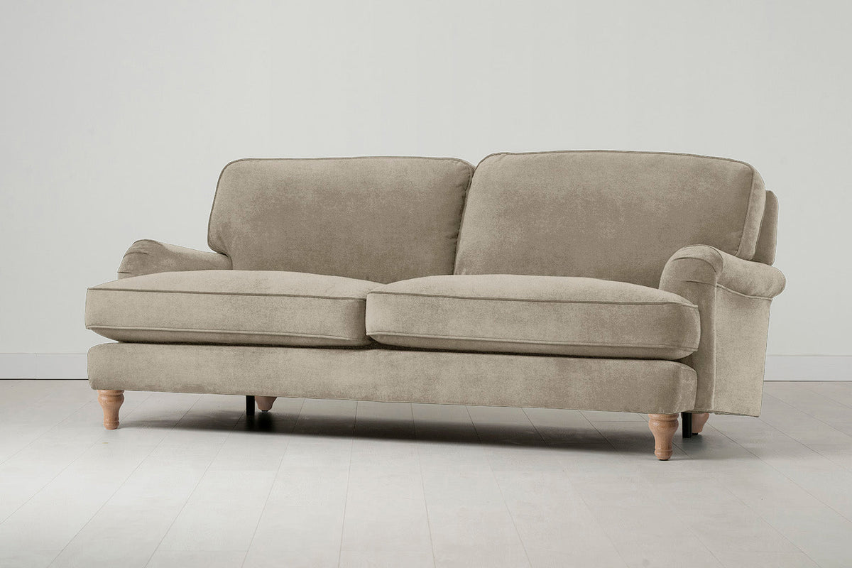 Model 15 3 Seater Sofa with Ottoman, Oak / Flax