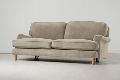 Model 15 3 Seater Sofa with Ottoman, Oak / Flax