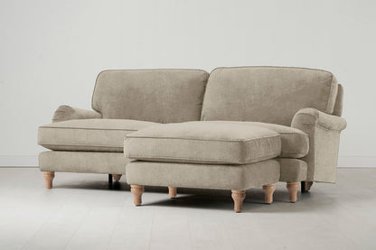 Model 15 3 Seater Sofa with Ottoman, Oak / Flax