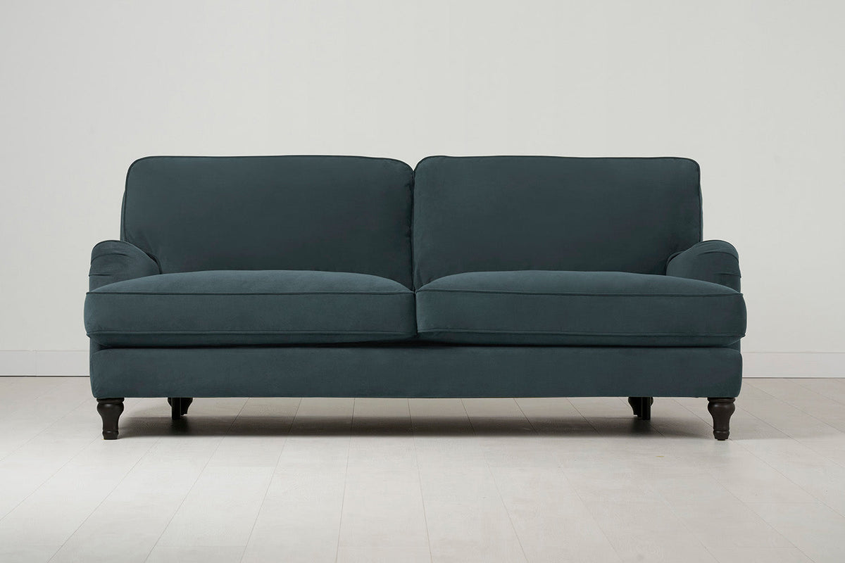 Model 15 3 Seater Sofa with Ottoman, Petrol