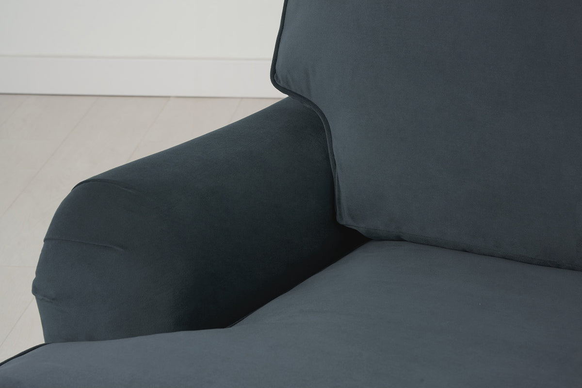 Model 15 3 Seater Sofa with Ottoman, Petrol